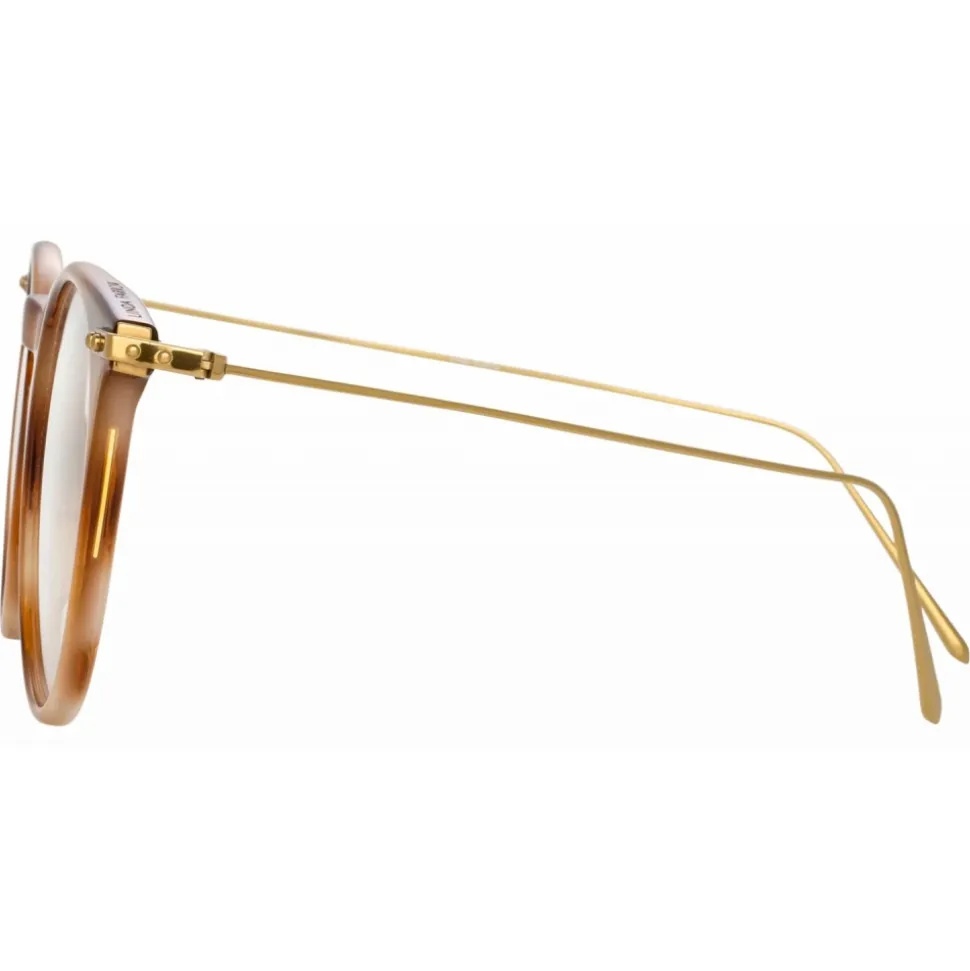 Linda Farrow - Ellis Oval Optical Glasses in Horn - Linda Farrow Eyewear - Avvenice