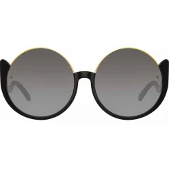 Linda Farrow - Elodie Flat Top Sunglasses in Black - LFL1167C1SUN - Linda Farrow Eyewear - Avvenice