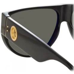Linda Farrow - Elodie Flat Top Sunglasses in Black - LFL1302C1SUN - Linda Farrow Eyewear - Avvenice