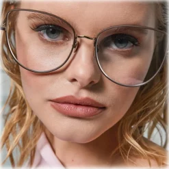 Linda Farrow - Eloise Cat Eye Optical Glasses in Light Gold - LFL1336C2OPT - Linda Farrow Eyewear - Avvenice