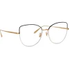 Linda Farrow - Eloise Cat Eye Optical Glasses in Mocha Light Gold - LFL1336C6OPT - Linda Farrow Eyewear - Avvenice