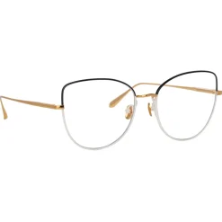 Linda Farrow - Eloise Cat Eye Optical Glasses in Mocha Light Gold - LFL1336C6OPT - Linda Farrow Eyewear - Avvenice