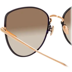 Linda Farrow - Eloise Cat Eye Sunglasses in Rose Gold - LFL1336C4SUN - Linda Farrow Eyewear - Avvenice