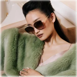 Linda Farrow - Eloise Cat Eye Sunglasses in Rose Gold - LFL1336C4SUN - Linda Farrow Eyewear - Avvenice