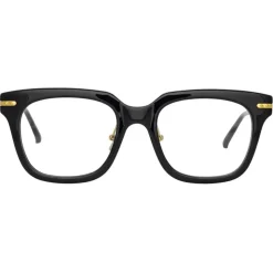 Linda Farrow - Empire D-Frame Optical Glasses in Black - LF28AC1OPT - Linda Farrow Eyewear - Avvenice