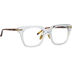 Linda Farrow - Empire D-Frame Optical Glasses in Clear - LF28AC3OPT - Linda Farrow Eyewear - Avvenice