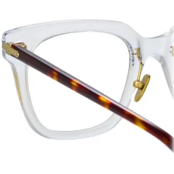Linda Farrow - Empire D-Frame Optical Glasses in Clear - LF28AC3OPT - Linda Farrow Eyewear - Avvenice