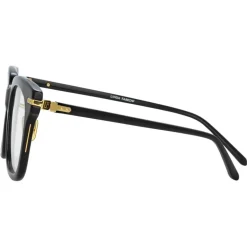 Linda Farrow - Empire D-Frame Optical Glasses in Black - LF28C1OPT - Linda Farrow Eyewear - Avvenice