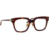 Linda Farrow - Empire D-Frame Optical Glasses in Tortoiseshell - LF28C2OPT - Linda Farrow Eyewear - Avvenice