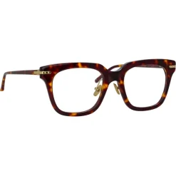 Linda Farrow - Empire D-Frame Optical Glasses in Tortoiseshell - LF28C2OPT - Linda Farrow Eyewear - Avvenice