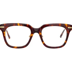 Linda Farrow - Empire D-Frame Optical Glasses in Tortoiseshell - LF28C2OPT - Linda Farrow Eyewear - Avvenice