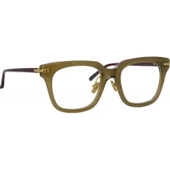 Linda Farrow - Empire D-Frame Optical Glasses in Green - LF28C4OPT - Linda Farrow Eyewear - Avvenice
