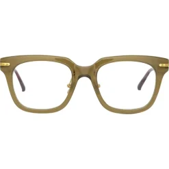 Linda Farrow - Empire D-Frame Optical Glasses in Green - LF28C4OPT - Linda Farrow Eyewear - Avvenice