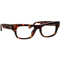 Linda Farrow - Falck Rectangular Optical Frame in Tortoiseshell - LFL1448C5OPT - Linda Farrow Eyewear - Avvenice