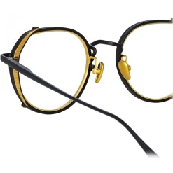 Linda Farrow - Falcon Angular Optical Glasses in Nickel - LFL1387C3OPT - Linda Farrow Eyewear - Avvenice