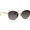 Linda Farrow - Fielder Cat Eye Sunglasses in Yellow Gold - LFL1455C2SUN - Linda Farrow Eyewear - Avvenice