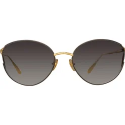 Linda Farrow - Fielder Cat Eye Sunglasses in Yellow Gold - LFL1455C2SUN - Linda Farrow Eyewear - Avvenice