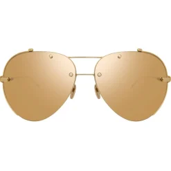 Linda Farrow - Fine Jewellery 13 C1 Aviator Sunglasses - Linda Farrow Fine Jewellery - Linda Farrow Eyewear - Avvenice