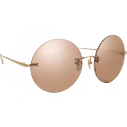 Linda Farrow - Fine Jewellery 14 C3 Round Sunglasses - Linda Farrow Fine Jewellery - Linda Farrow Eyewear - Avvenice