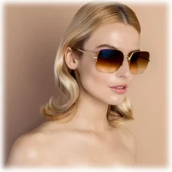 Linda Farrow - Fine Jewellery 2 C2 Oversized Sunglasses - Linda Farrow Fine Jewellery - Linda Farrow Eyewear - Avvenice
