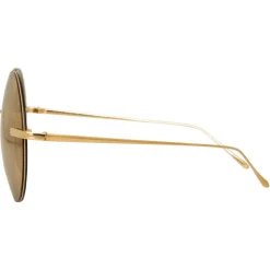 Linda Farrow - Fine Jewellery 14 C1 Round Sunglasses - Linda Farrow Fine Jewellery - Linda Farrow Eyewear - Avvenice
