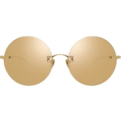 Linda Farrow - Fine Jewellery 14 C1 Round Sunglasses - Linda Farrow Fine Jewellery - Linda Farrow Eyewear - Avvenice