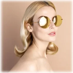 Linda Farrow - Fine Jewellery 14 C1 Round Sunglasses - Linda Farrow Fine Jewellery - Linda Farrow Eyewear - Avvenice