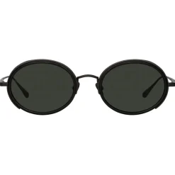 Linda Farrow - Finn Oval Sunglasses in Nickel - LFL1413C2SUN - Linda Farrow Eyewear - Avvenice