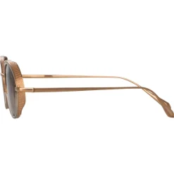 Linda Farrow - Finn Oval Sunglasses in Rose Gold - LFL1413C3SUN - Linda Farrow Eyewear - Avvenice
