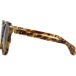 Linda Farrow - Fletcher Angular Sunglasses in Tobacco Tortoiseshell Green - LFL1103C9SUN - Linda Farrow Eyewear - Avvenice