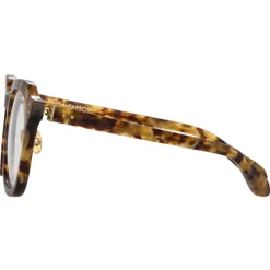Linda Farrow - Fletcher Angular Optical Glasses in Tobacco Tortoiseshell - LFL1103C11OPT - Linda Farrow Eyewear - Avvenice