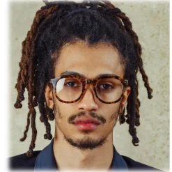 Linda Farrow - Fletcher Angular Optical Glasses in Tobacco Tortoiseshell - LFL1103C11OPT - Linda Farrow Eyewear - Avvenice