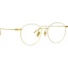 Linda Farrow - Foster A Oval Optical Glasses in Yellow Gold - LF34AC1OPT - Linda Farrow Eyewear - Avvenice