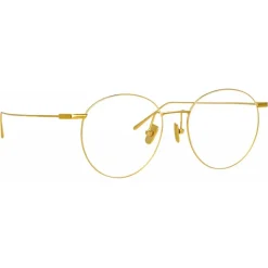 Linda Farrow - Foster A Oval Optical Glasses in Yellow Gold - LF34AC1OPT - Linda Farrow Eyewear - Avvenice