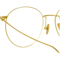 Linda Farrow - Foster A Oval Optical Glasses in Yellow Gold - LF34AC1OPT - Linda Farrow Eyewear - Avvenice