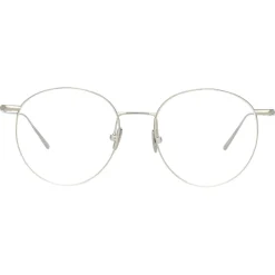 Linda Farrow - Foster A Oval Optical Glasses in White Gold - LF34AC2OPT - Linda Farrow Eyewear - Avvenice