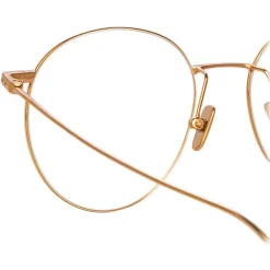 Linda Farrow - Foster Oval Optical Glasses in Rose Gold - LF34C3OPT - Linda Farrow Eyewear - Avvenice