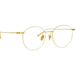 Linda Farrow - Foster Oval Optical Glasses in Yellow Gold - LF34C1OPT - Linda Farrow Eyewear - Avvenice