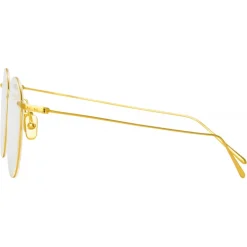 Linda Farrow - Foster Oval Optical Glasses in Yellow Gold - LF34C1OPT - Linda Farrow Eyewear - Avvenice