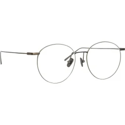 Linda Farrow - Foster Oval Optical Glasses in Nickel - LF34C4OPT - Linda Farrow Eyewear - Avvenice
