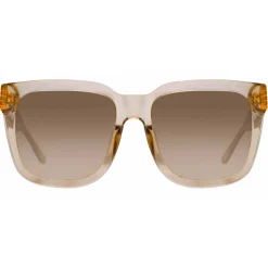 Linda Farrow - Freya Square Sunglasses in Ash - LFL1175C4SUN - Linda Farrow Eyewear - Avvenice