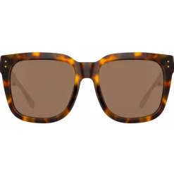 Linda Farrow - Freya Square Sunglasses in Tortoiseshell Cream - LFL1175C2SUN - Linda Farrow Eyewear - Avvenice