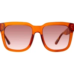 Linda Farrow - Freya Square Sunglasses in Amber - LFL1175C9SUN - Linda Farrow Eyewear - Avvenice