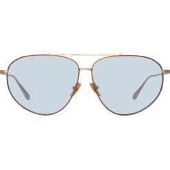 Linda Farrow - Gabriel Oversized Sunglasses in Light Gold Blue - LFL1391C3SUN - Linda Farrow Eyewear - Avvenice