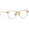 Linda Farrow - Gray Oval Optical Glasses in Brown - LF02AC15OPT - Linda Farrow Eyewear - Avvenice