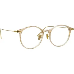 Linda Farrow - Gray Oval Optical Glasses in Brown - LF02AC15OPT - Linda Farrow Eyewear - Avvenice
