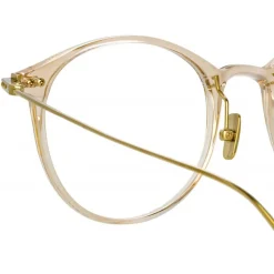 Linda Farrow - Gray Oval Optical Glasses in Brown - LF02AC15OPT - Linda Farrow Eyewear - Avvenice