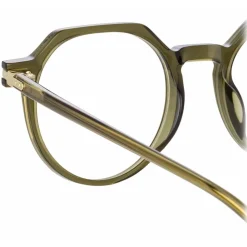 Linda Farrow - Griffin A Oval Optical Glasses in Green - LF50AC4OPT - Linda Farrow Eyewear - Avvenice