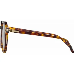 Linda Farrow - Griffin Oval Optical Glasses in Tortoiseshell - LF50C2OPT - Linda Farrow Eyewear - Avvenice