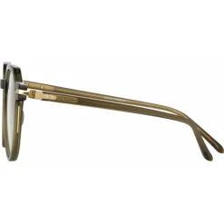 Linda Farrow - Griffin Oval Optical Glasses in Green - LF50C4OPT - Linda Farrow Eyewear - Avvenice